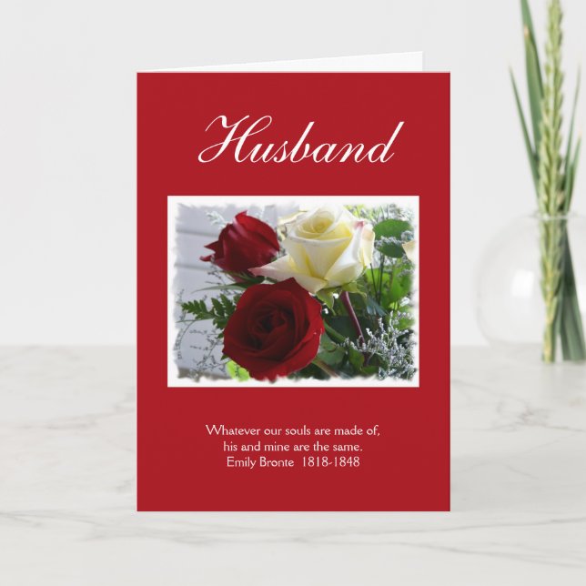 Cartes Pour Fêtes Annuelles Valentine pour Roses de mari/avec devis (Devant)