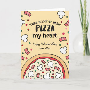 Cartes Pour Fêtes Annuelles Valentine Prenez une autre petite PIZZA mon coeur