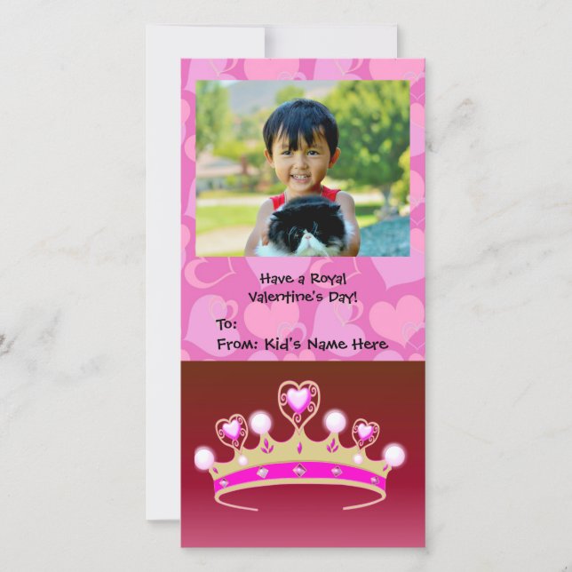 Cartes Pour Fêtes Annuelles Valentine Princesse (Devant)