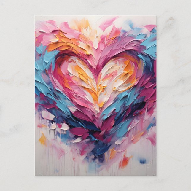Cartes Pour Fêtes Annuelles Valentine Radiant Love Heart Splash (Devant)