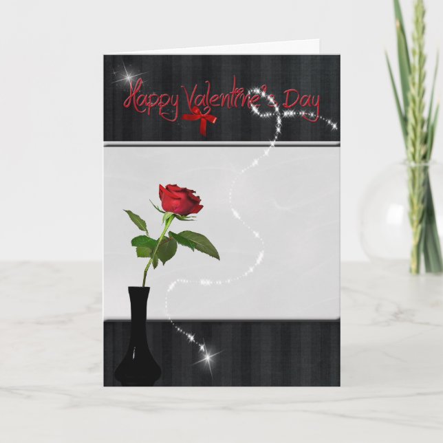 Cartes Pour Fêtes Annuelles valentine rose (Devant)