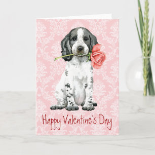 Cartes Pour Fêtes Annuelles Valentine Rose Anglais Cocker Spaniel Holiday Card