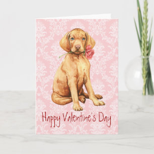 Cartes Pour Fêtes Annuelles Valentine Rose Vizsla