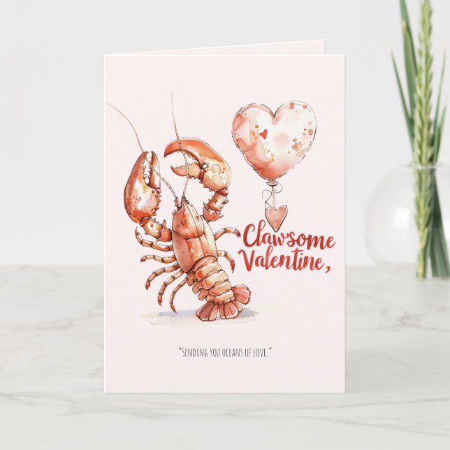 Cartes Pour Fêtes Annuelles Valentine’s Day Clawsome Valentine Holiday Card (Devant)