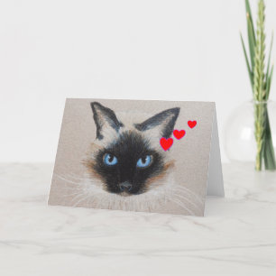 Cartes Pour Fêtes Annuelles Valentine siamois