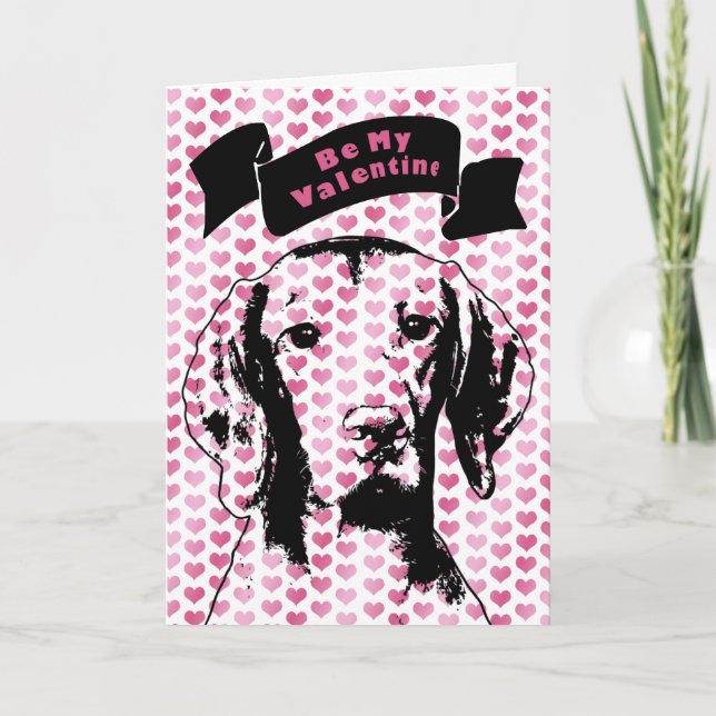 Cartes Pour Fêtes Annuelles Valentine - silhouette Reagan de Vizsla (Devant)