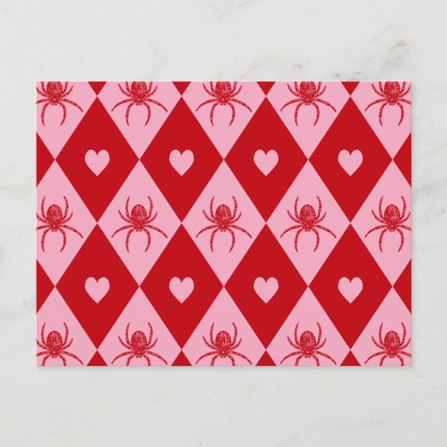 Cartes Pour Fêtes Annuelles Valentine Spiders (Devant)