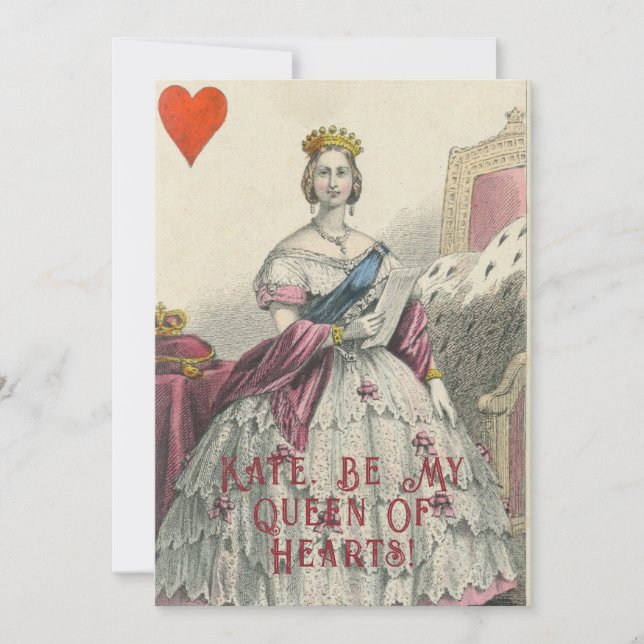 Cartes Pour Fêtes Annuelles Valentine Victoria vintage (Devant)