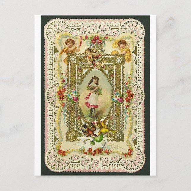 Cartes Pour Fêtes Annuelles Valentine victorien (Devant)