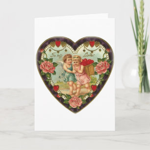 Cartes Pour Fêtes Annuelles Valentine victorien à mon amour II