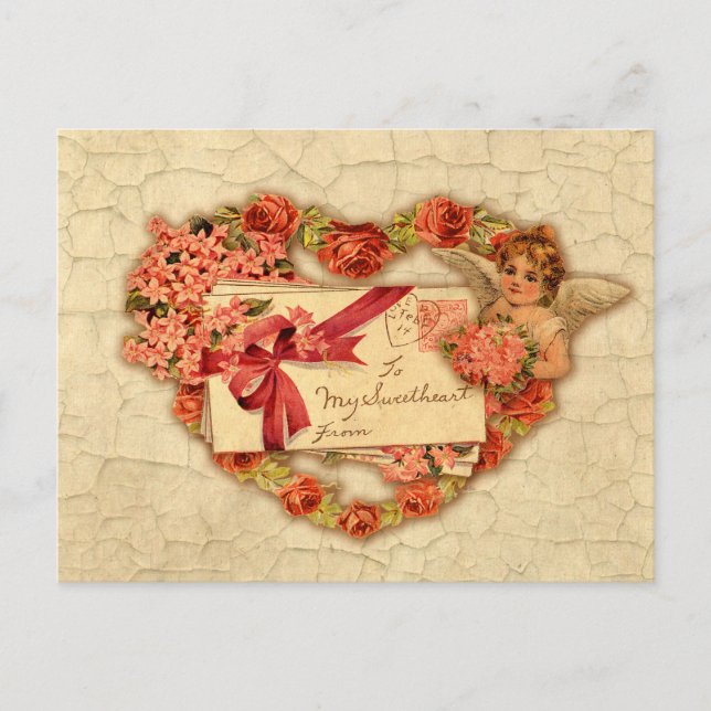 Cartes Pour Fêtes Annuelles Valentine victorienne (Devant)