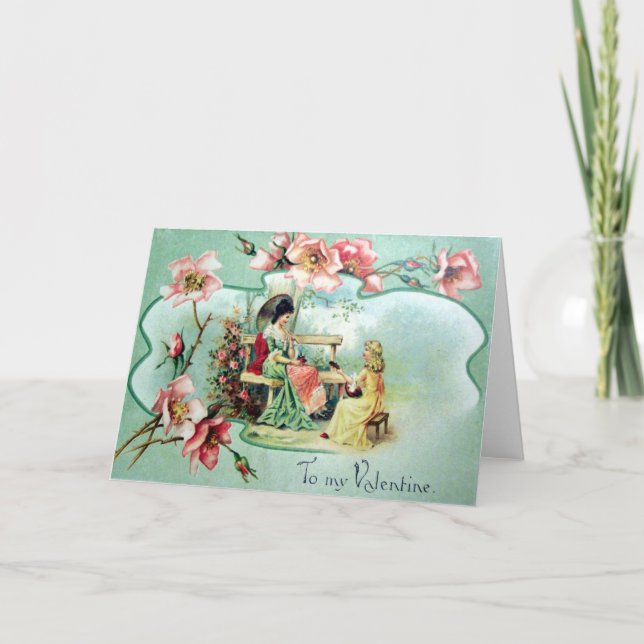 Cartes Pour Fêtes Annuelles Valentine victorienne (Devant)