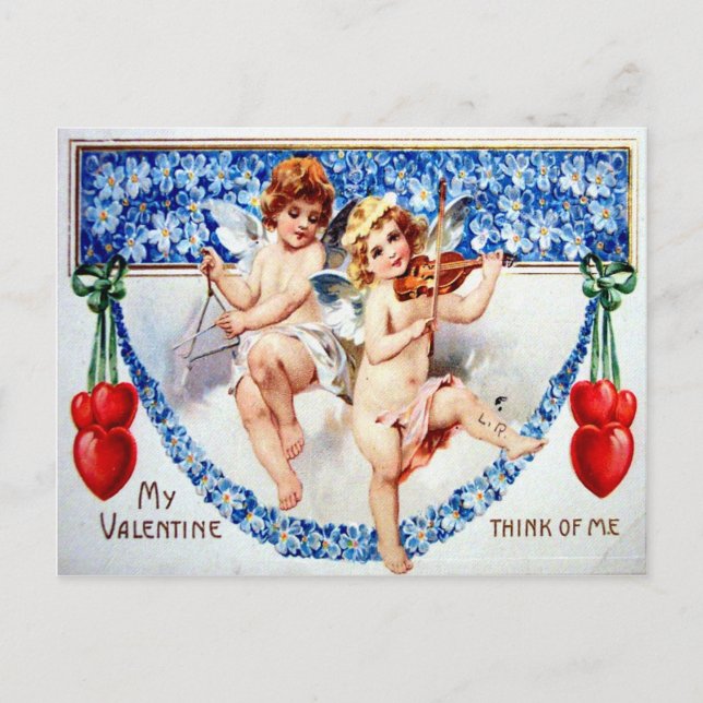 Cartes Pour Fêtes Annuelles Valentine victorienne (Devant)
