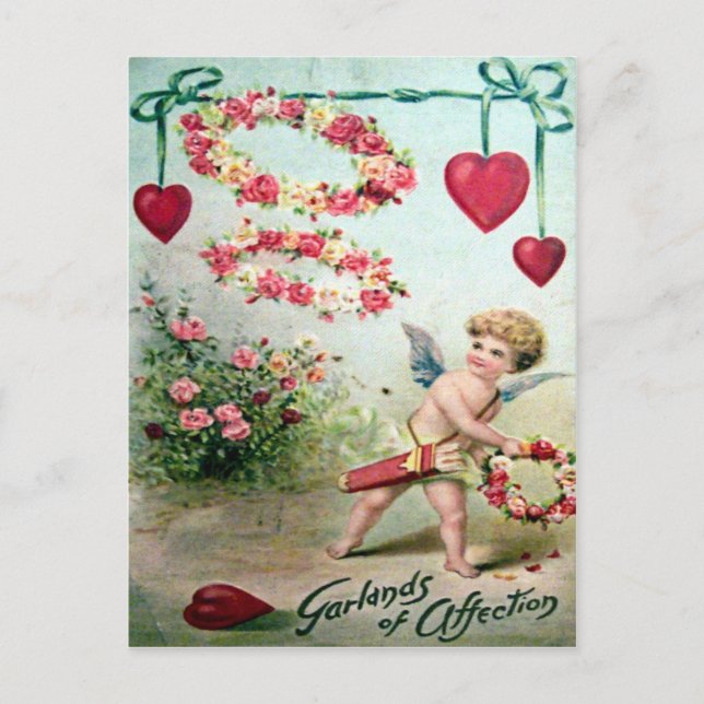 Cartes Pour Fêtes Annuelles Valentine victorienne vintage (Devant)