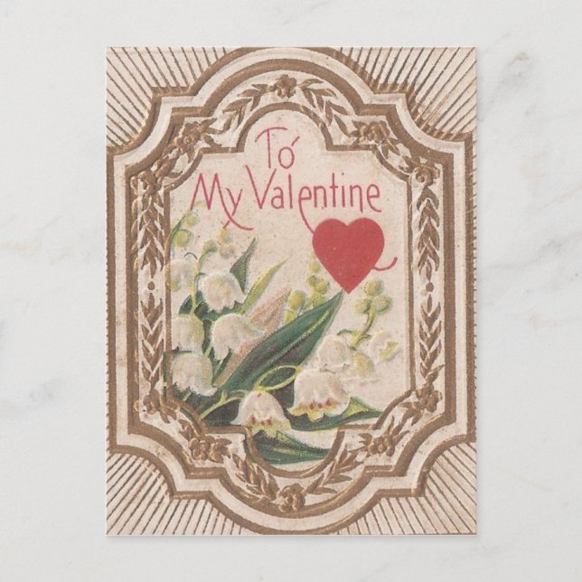 Cartes Pour Fêtes Annuelles Valentine vintage (Devant)