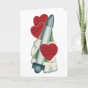Cartes Pour Fêtes Annuelles Valentine vintage "Missile"