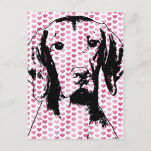 Cartes Pour Fêtes Annuelles Valentine - Vizsla Silhouette - Reagan