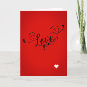 Cartes Pour Fêtes Annuelles Valentine Vous Aimez En Rouge