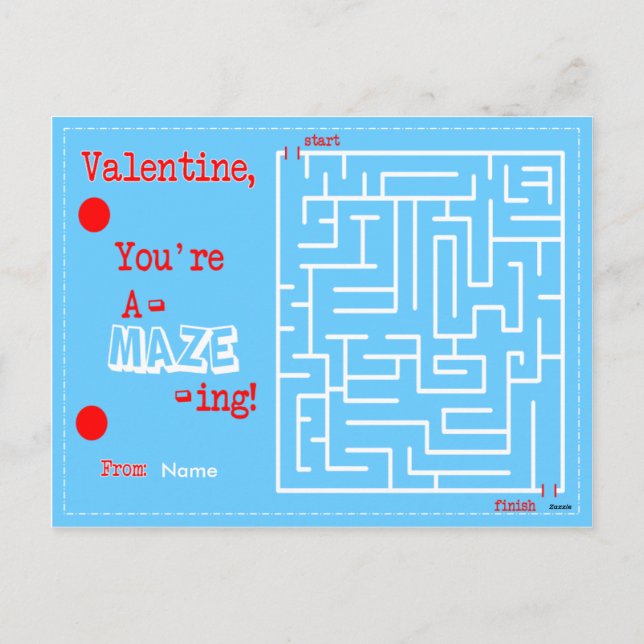 Cartes Pour Fêtes Annuelles Valentine Vous êtes A-MAZE-ING (Dos)