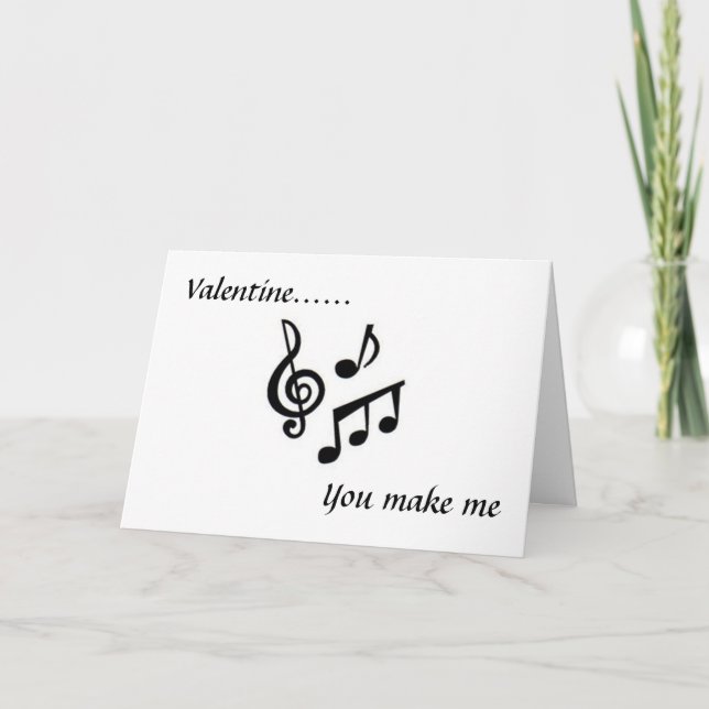 CARTES POUR FÊTES ANNUELLES VALENTINE VOUS ME FAITES SENTIR COMME CHANTER & BE (Devant)