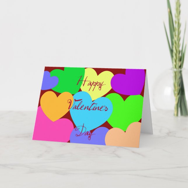 Cartes Pour Fêtes Annuelles ValentineDayColors (Devant)