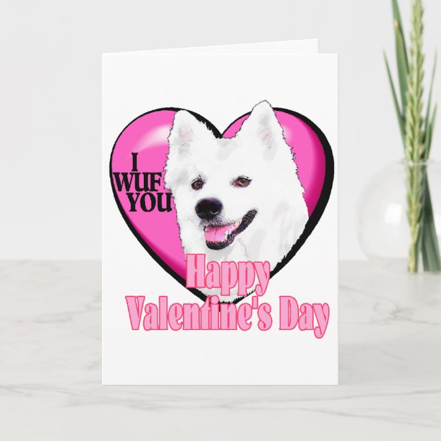 Cartes Pour Fêtes Annuelles Valentines américains de chien esquimau (Devant)