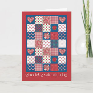Cartes Pour Fêtes Annuelles Valentine's Card Danois Salutation, Coeurs, Rose