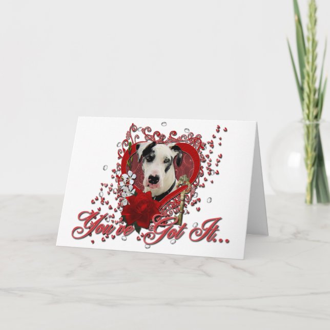 Cartes Pour Fêtes Annuelles Valentines - clé à mon coeur - harlequin de great (Devant)