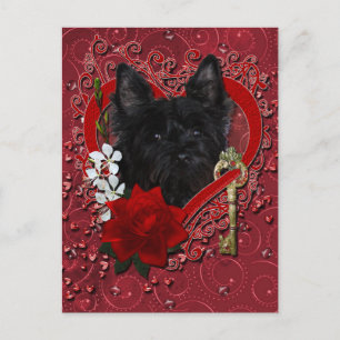 Cartes Pour Fêtes Annuelles Valentines - Clé de mon coeur - Cairn Terrier