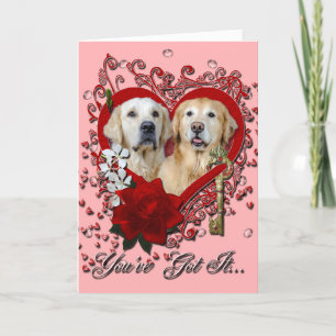 Cartes Pour Fêtes Annuelles Valentines - Clé de mon coeur Goldens Corona Tebow