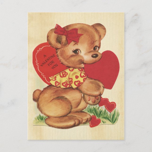 Cartes Pour Fêtes Annuelles Valentine's Day Bear (Devant)