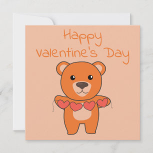 Cartes Pour Fêtes Annuelles Valentine's Day Bear