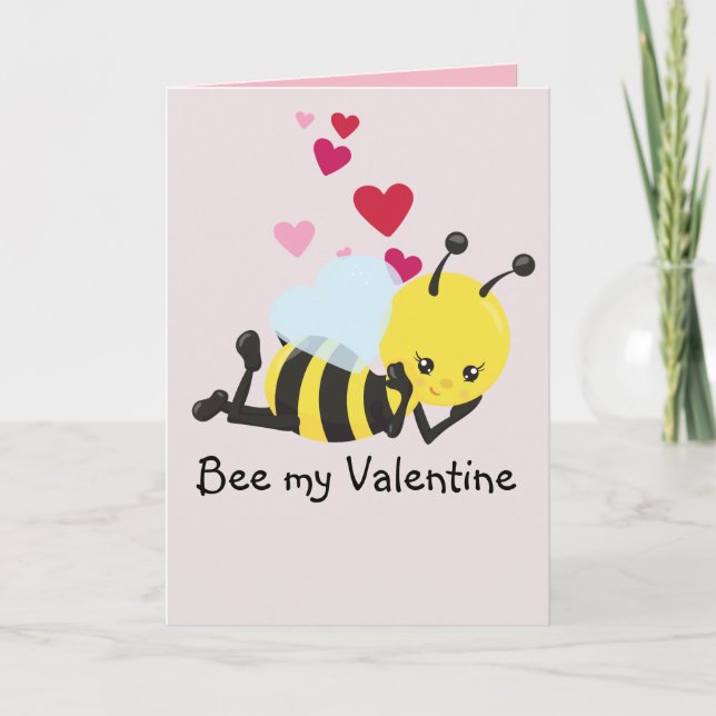 Cartes Pour Fêtes Annuelles Valentine's Day Bee My Cute Greeting card (Devant)