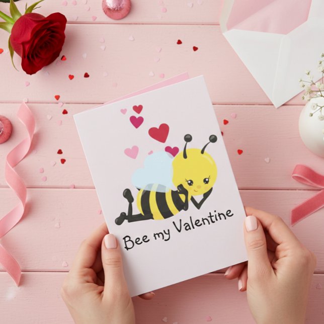 Cartes Pour Fêtes Annuelles Valentine's Day Bee My Cute Greeting card (Créateur téléchargé)