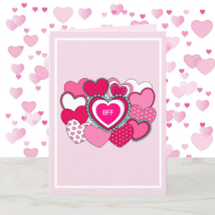 Cartes Pour Fêtes Annuelles Valentine's Day Best Friend BFF Shopping Citations