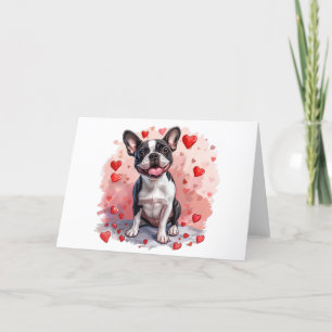 Cartes Pour Fêtes Annuelles Valentines Day Boston Terrier Dog