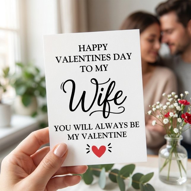 Cartes Pour Fêtes Annuelles Valentines Day Card for Wife New Mom Personalized  (Valentines Day Card for Wife New Mom)