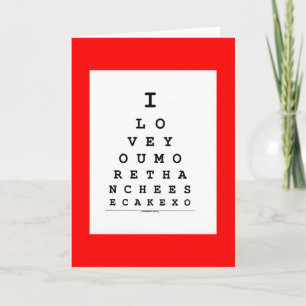 Cartes Pour Fêtes Annuelles Valentine's Day card Love you more than cheesecake