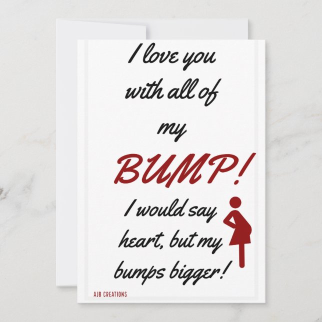 Cartes Pour Fêtes Annuelles Valentine's Day Card/ Pregnancy Announcement (Devant)