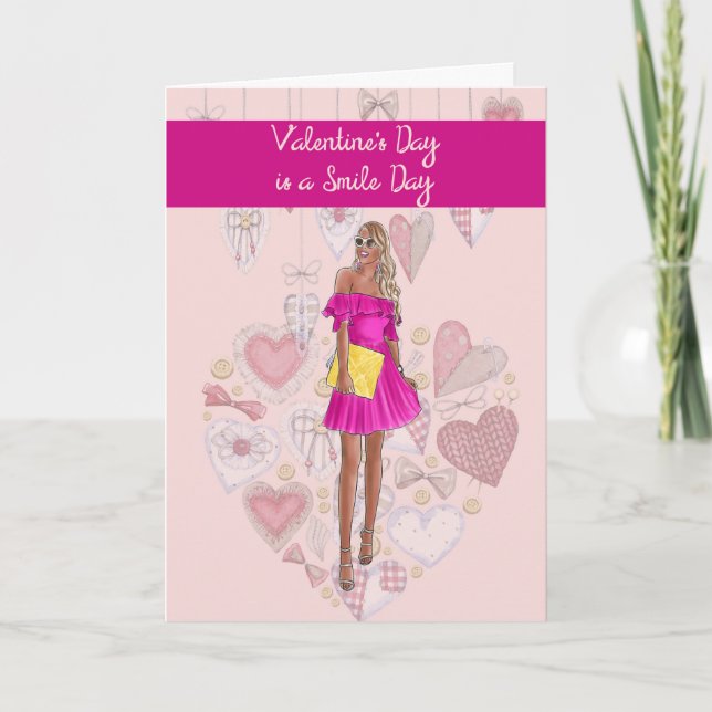 Cartes Pour Fêtes Annuelles Valentine's Day Card Smile Day Femme (Devant)