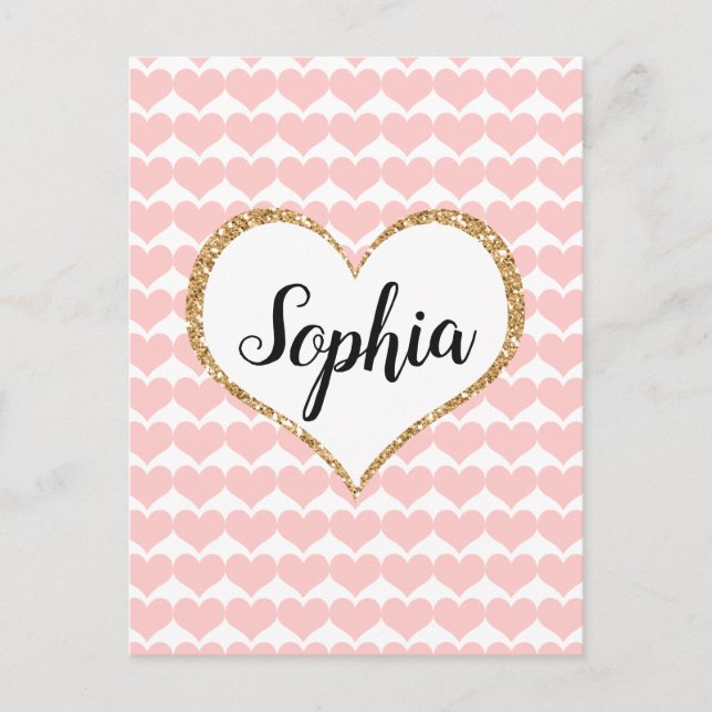 Cartes Pour Fêtes Annuelles Valentine's Day Custom Name (Devant)