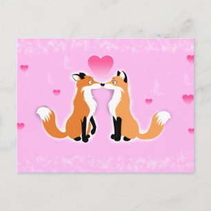 Cartes Pour Fêtes Annuelles Valentines Day Foxes