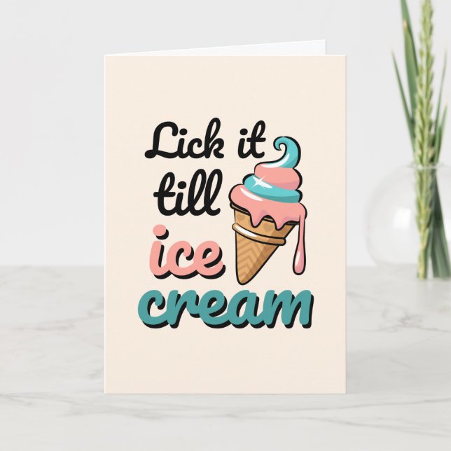 Cartes Pour Fêtes Annuelles Valentine's Day Ice Cream Joke Funny Holiday Card (Devant)