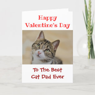 Cartes Pour Fêtes Annuelles Valentines Day Meilleur Chat Papa Jamais Pet Photo