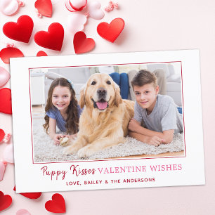 Cartes Pour Fêtes Annuelles Valentines Day Puppy Kisses Puppy Chien Photo