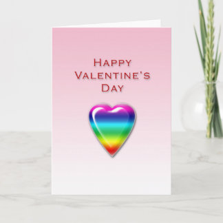 Cartes Pour Fêtes Annuelles Valentines Day Rainbow Heart Card