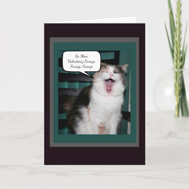Cartes Pour Fêtes Annuelles Valentines de chats humoristiques (Devant)