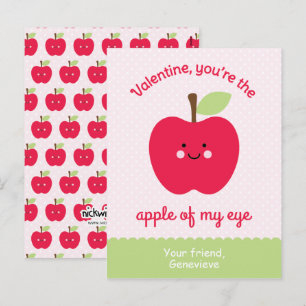 Cartes Pour Fêtes Annuelles Valentines de classe Apple