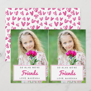 Cartes Pour Fêtes Annuelles Valentines de classe photo découpées / Rose