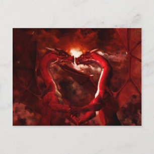 Cartes Pour Fêtes Annuelles Valentines de dragons